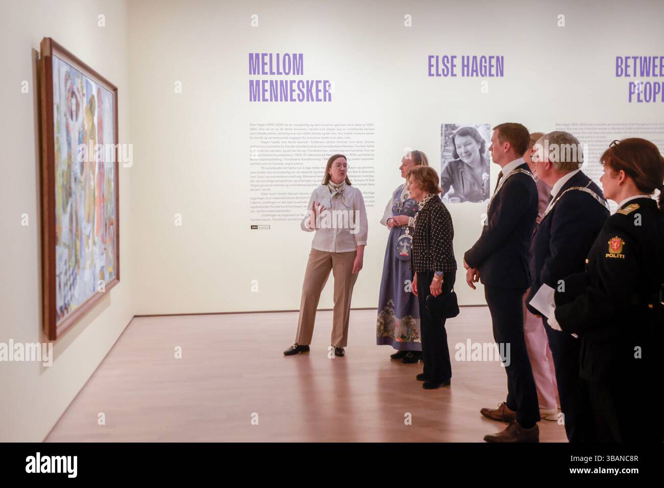 Kristiansand 20250513. La reine Sonja visite Kunstsilo à Kristiansand mardi. Photo : Tor Erik Schrøder / NTB Banque D'Images