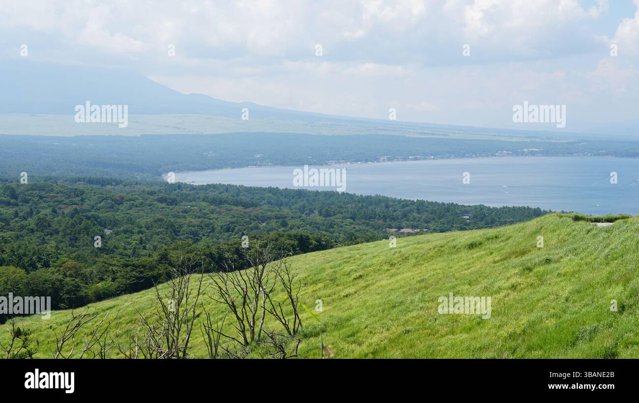 Beauté tranquille du lac Yamanaka - Une évasion sereine Banque D'Images