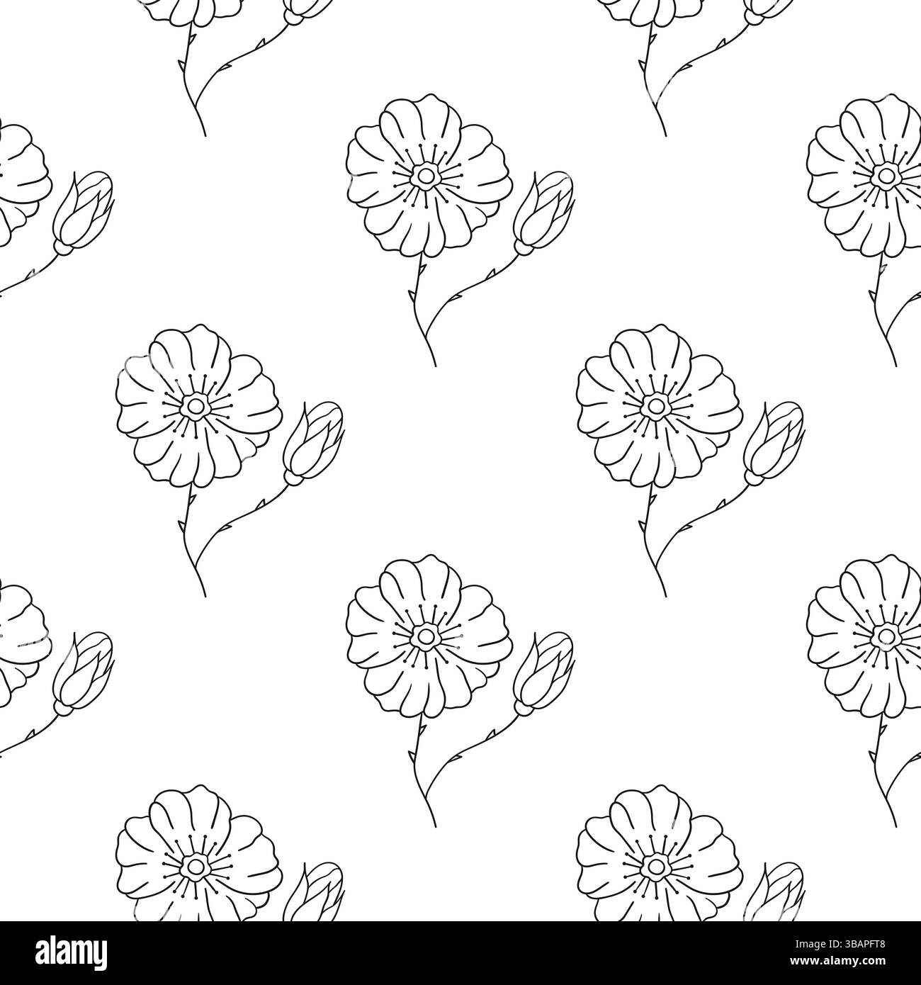 Motif floral monochrome dans le style de dessin à la main. Modèle pour textile ou cuisine. Rosehip. Imprimer pour le design, textile Illustration de Vecteur