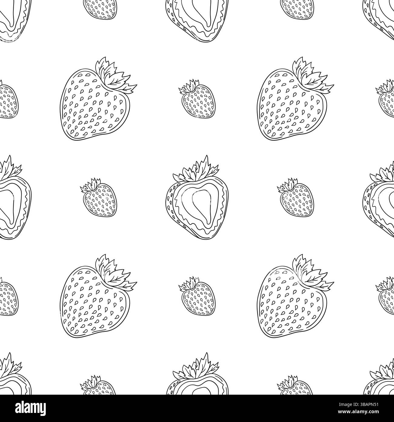 Modèle pour textile ou cuisine dans le style dessiné à la main. Fraise. Motif baie monochrome. Imprimer pour la conception, textile, tissu, papier peint, papier d'emballage Illustration de Vecteur