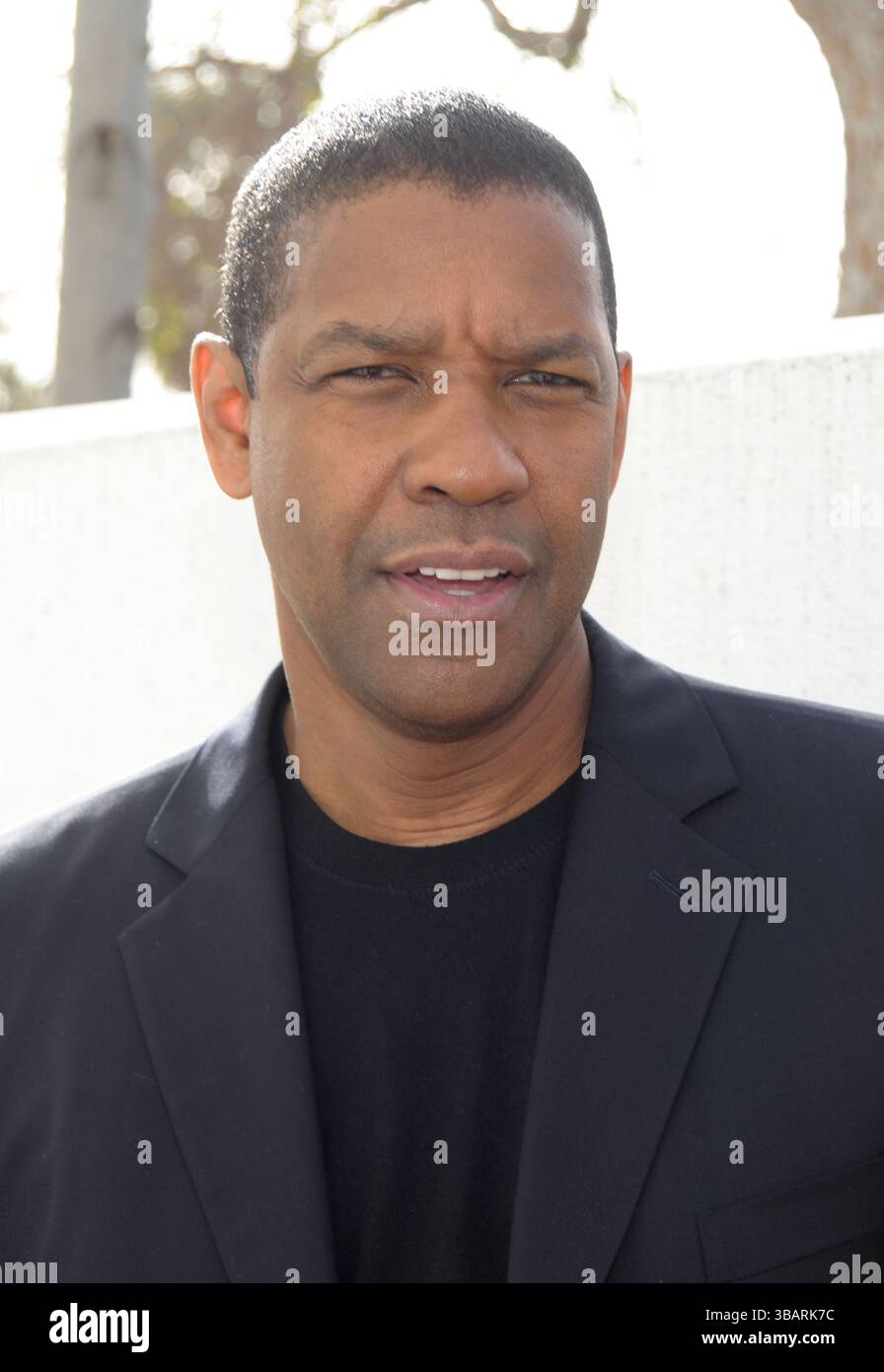 Denzel Washington lors d'une conférence de presse pour 'le Livre d'Eli' à Los Angeles - 10 janvier 2010 Banque D'Images