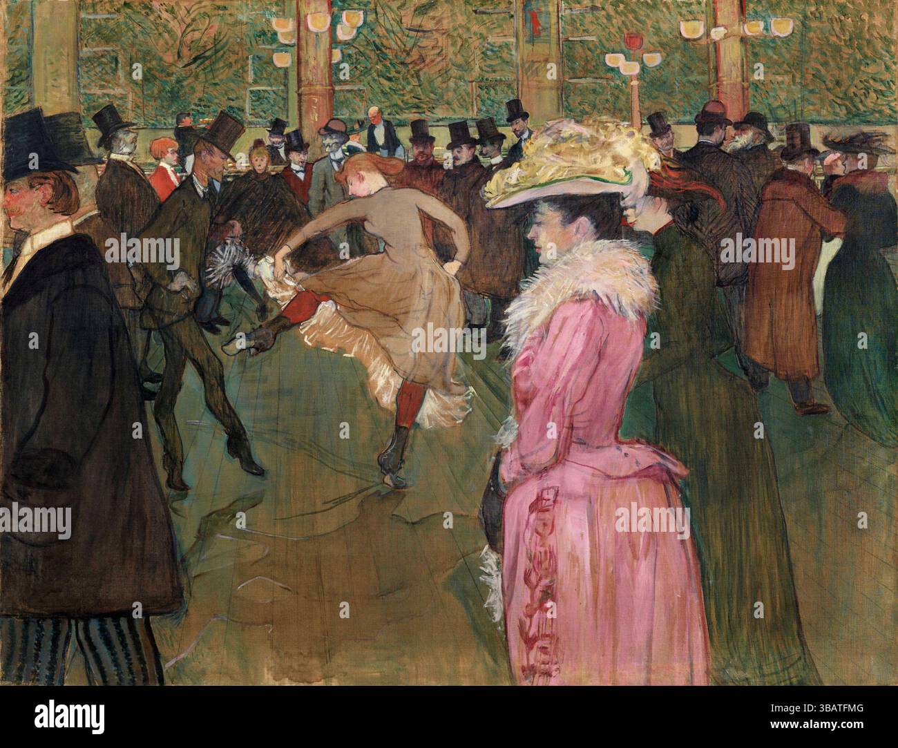 Au Moulin Rouge : la danse. Henri de Toulouse-Lautrec. 1889-1890. Banque D'Images