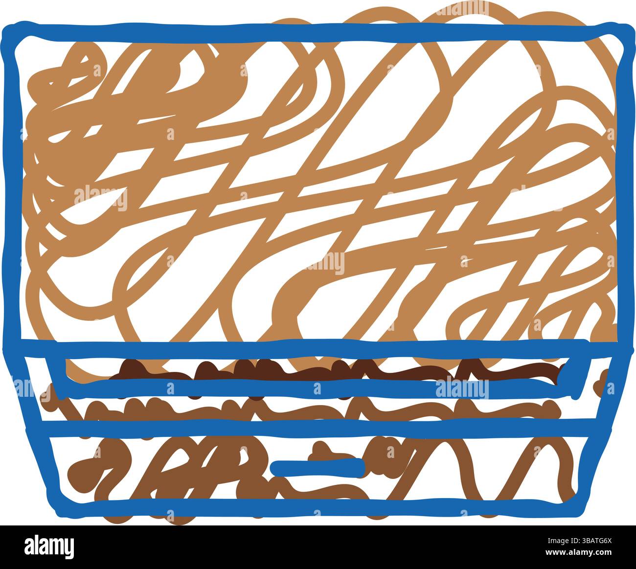 icône de la vue supérieure de la table de chevet illustration de doodle Illustration de Vecteur