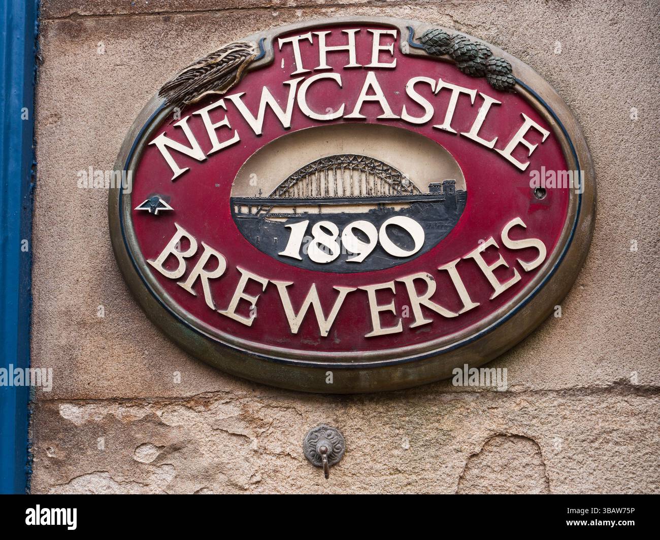 En 1890, un certain nombre de brasseries locales ont fusionné pour former les brasseries de Newcastle. Banque D'Images