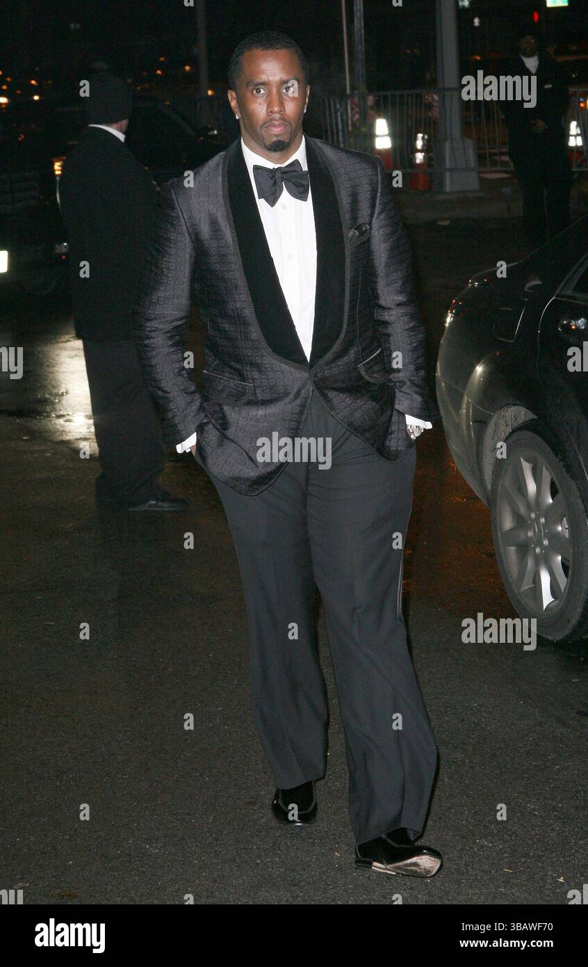 NEW YORK - 06 FÉVRIER 2008 : 'Une nuit pour profiter de Raising Malawi & UNICEF', animée par Madonna et Gucci, aux Nations Unies à New York le 6 février 2008 personnes : Sean 'P.Diddy' Combs crédit : Hoo-me / MediaPunch Banque D'Images