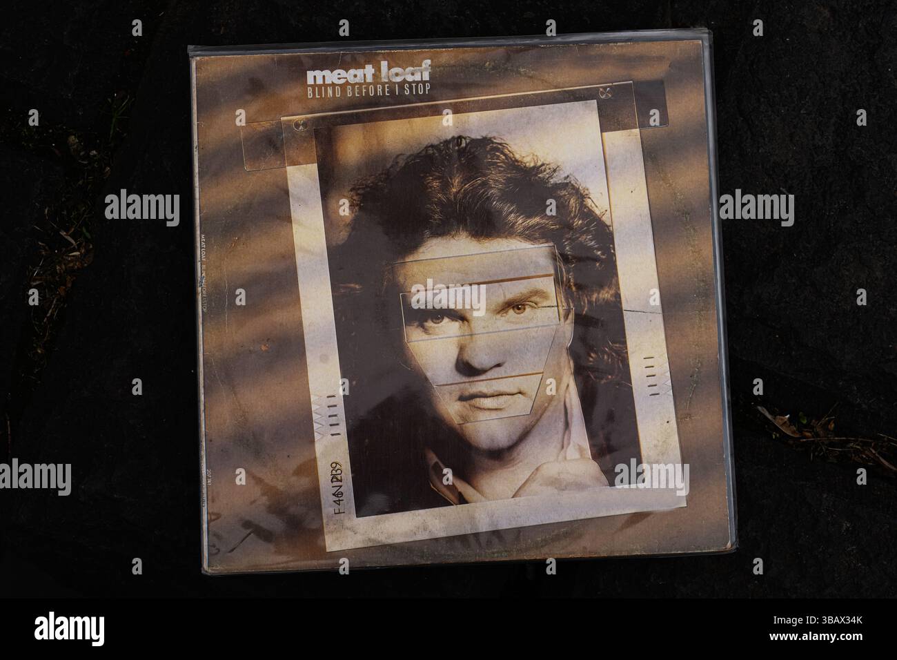 Lviv, Ukraine - 13 mai 2025 : disque vinyle rock classique de 1986 de Meat Loaf avec des images emblématiques et le style des années 1980. Banque D'Images