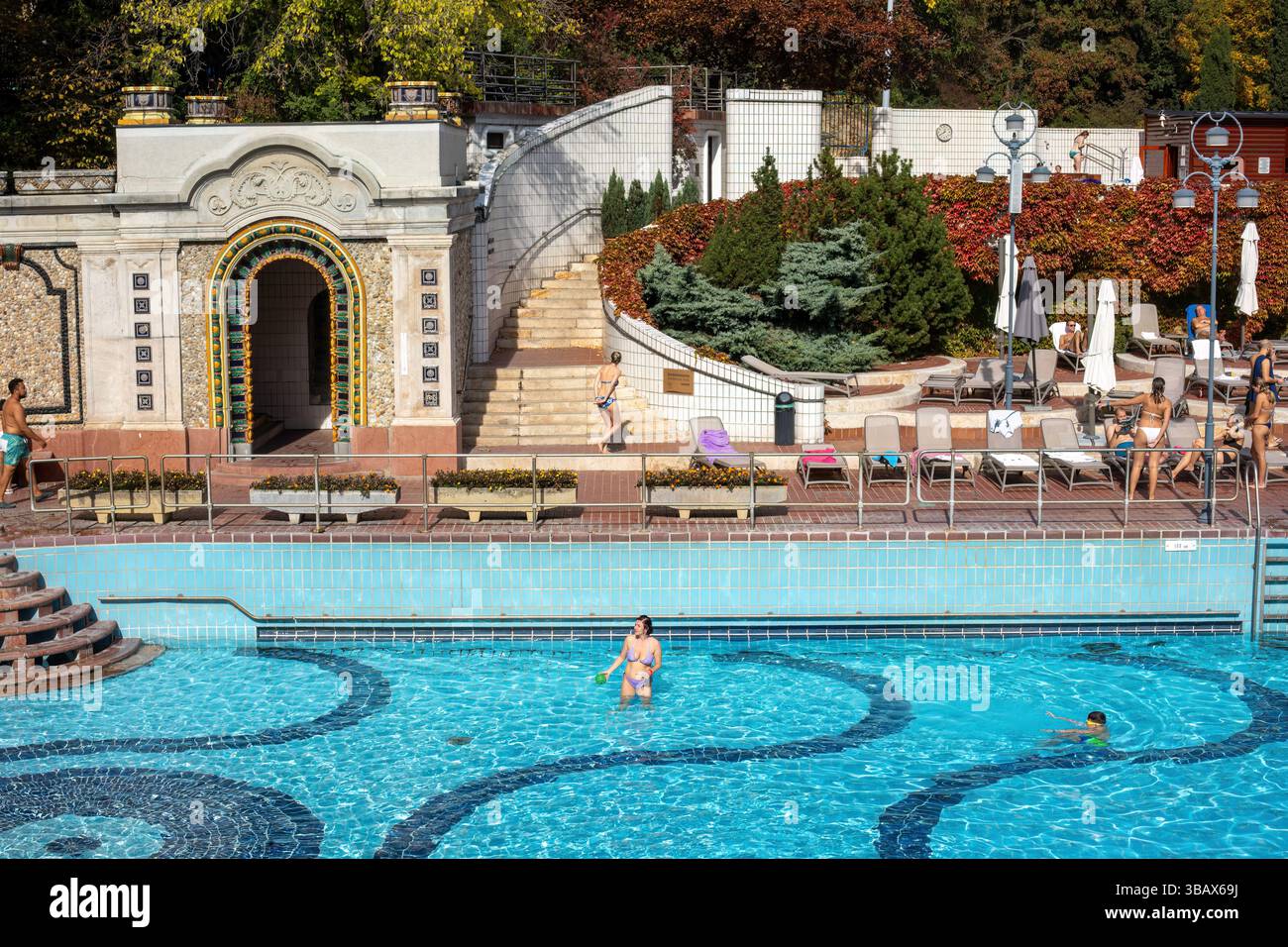 Budapest, Hongrie - octobre 7,2023 : piscine des thermes de Gellert Banque D'Images