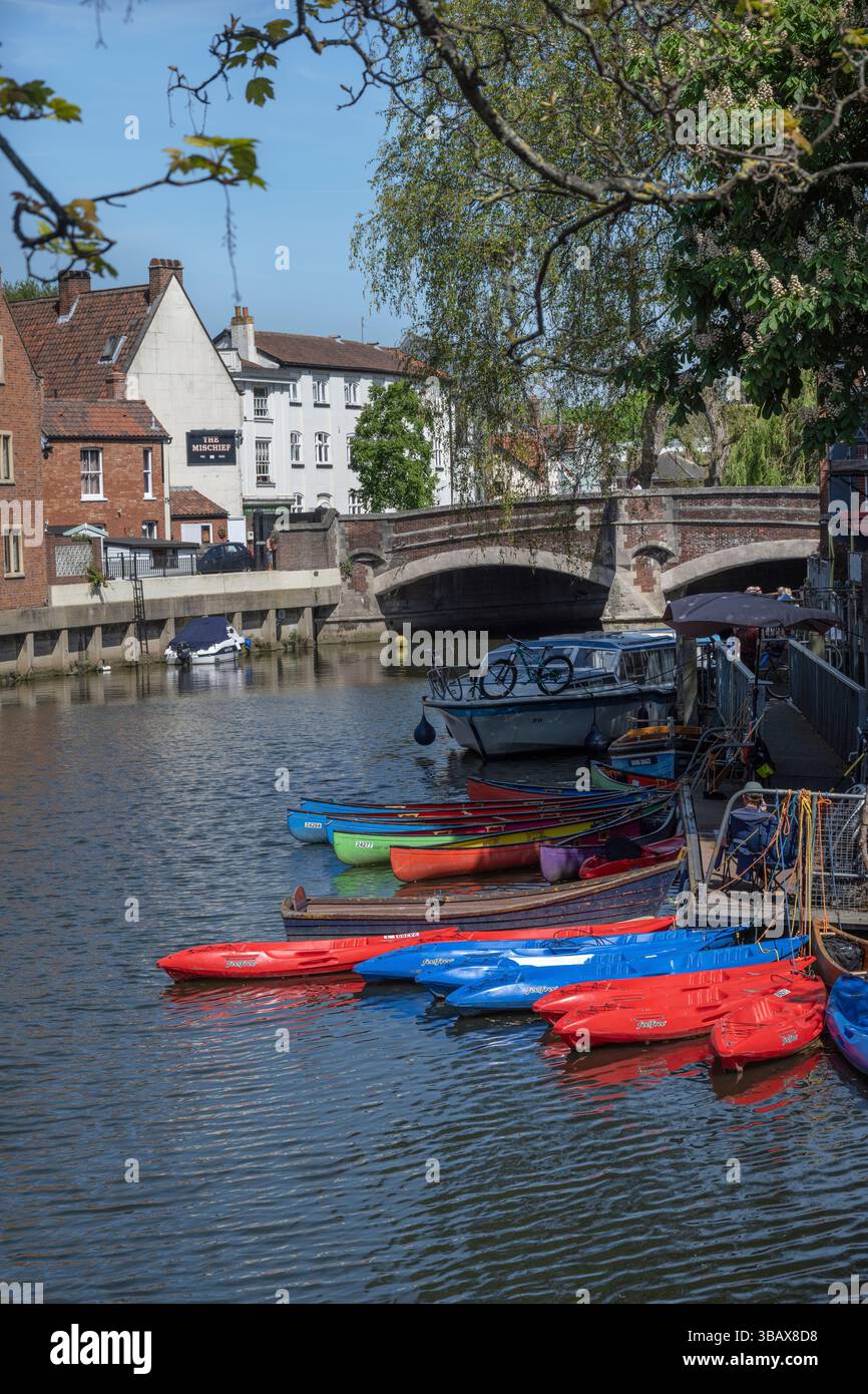 pont fye sur la rivière wensum, norwich, norfolk, angleterre Banque D'Images