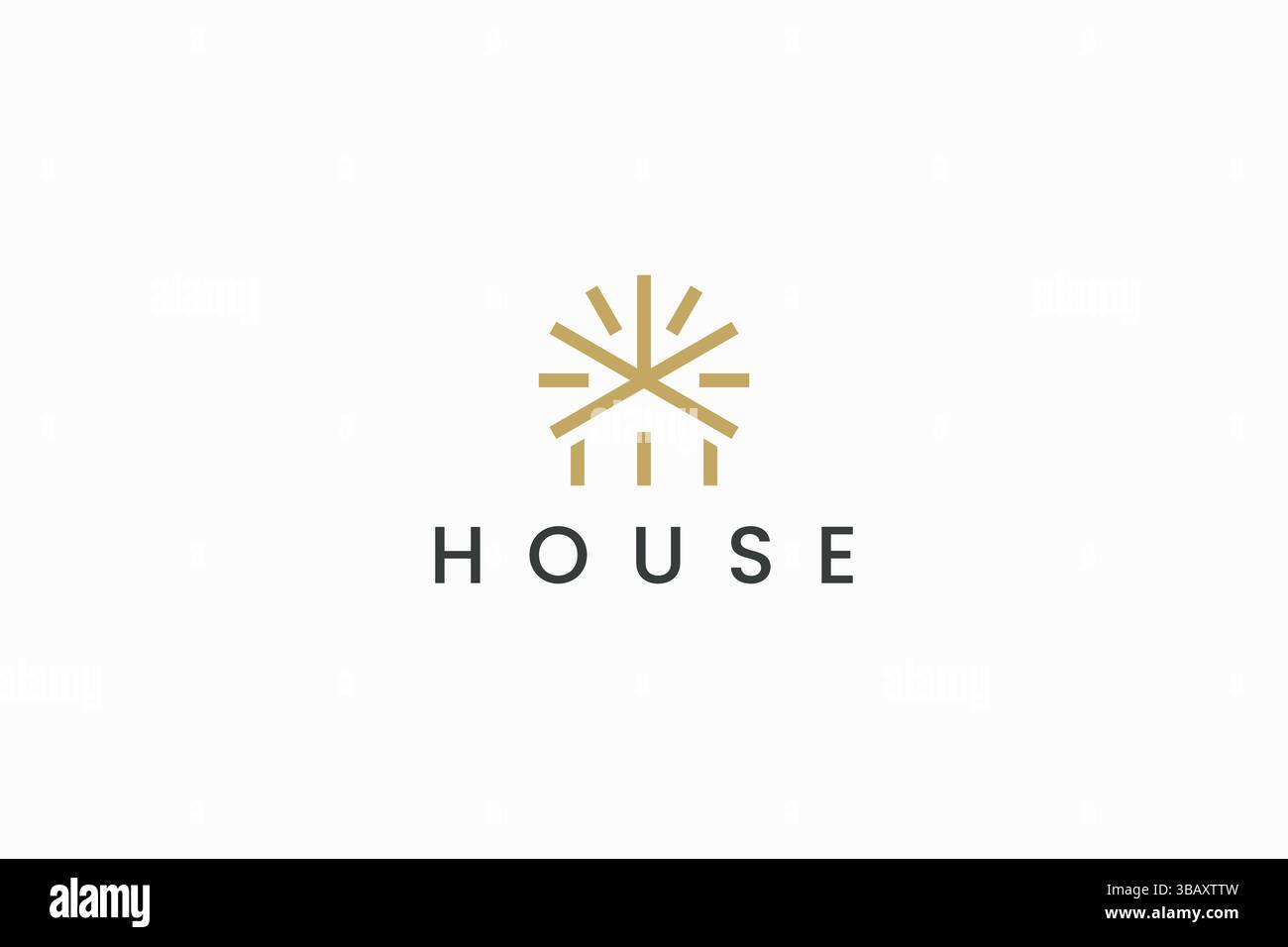 Maison lumineuse logo minimaliste concept moderne électrique, énergie, environnement, entreprise d'affaires à la maison naturelle Illustration de Vecteur