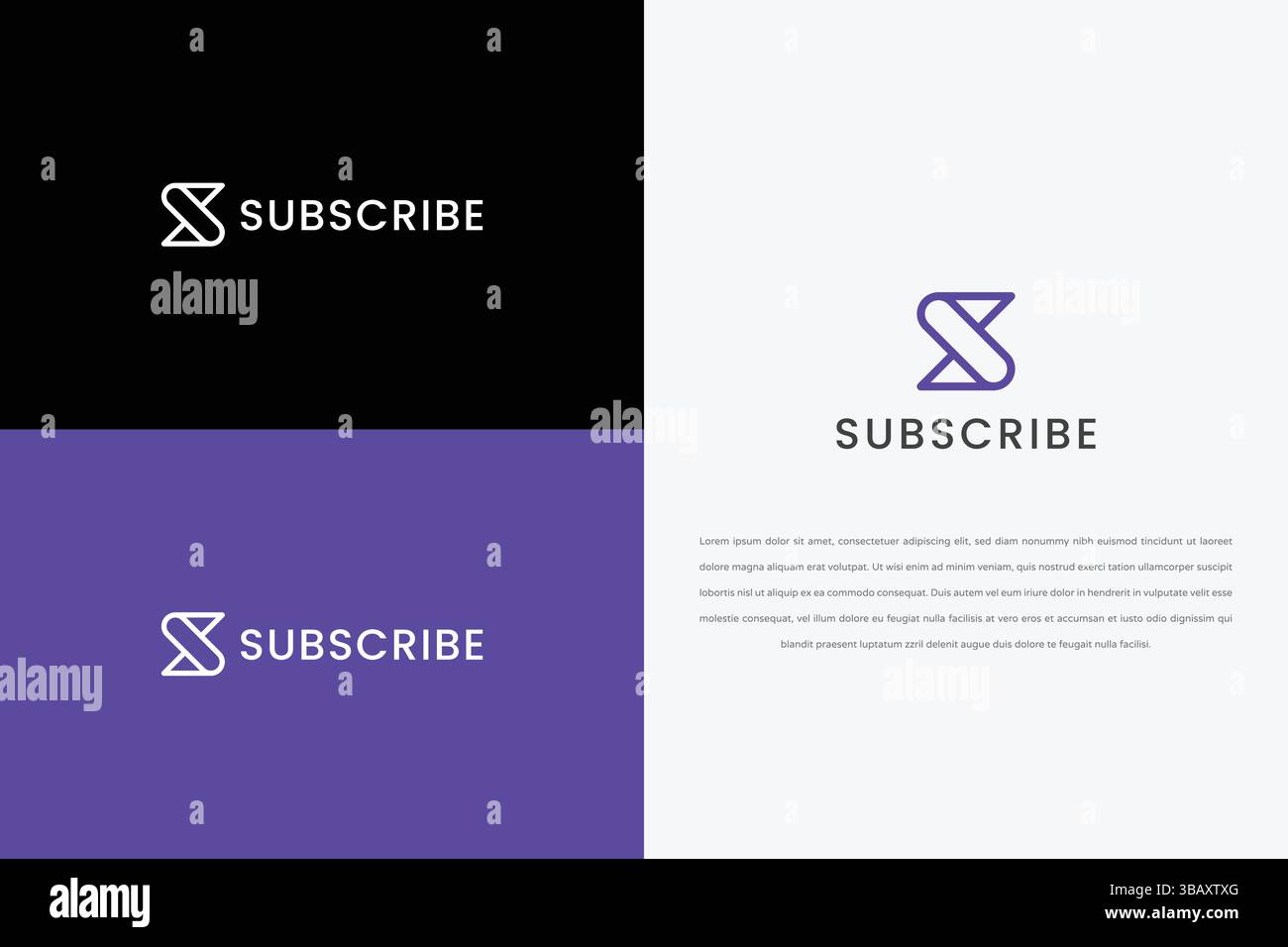 S'abonner lettre de logo S Résumé pour Business App Web médias sociaux technologie de marque numérique Illustration de Vecteur