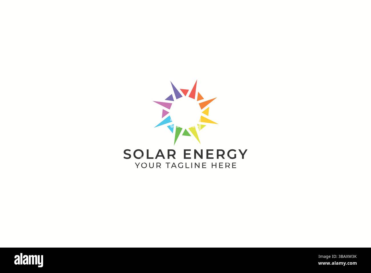 Solar Energy TeamWork Society logo Circle colorée signe commercial symbole identité de marque Illustration de Vecteur