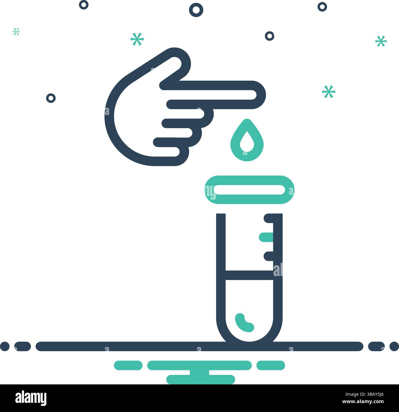 Icône pour test sanguin, sang Illustration de Vecteur
