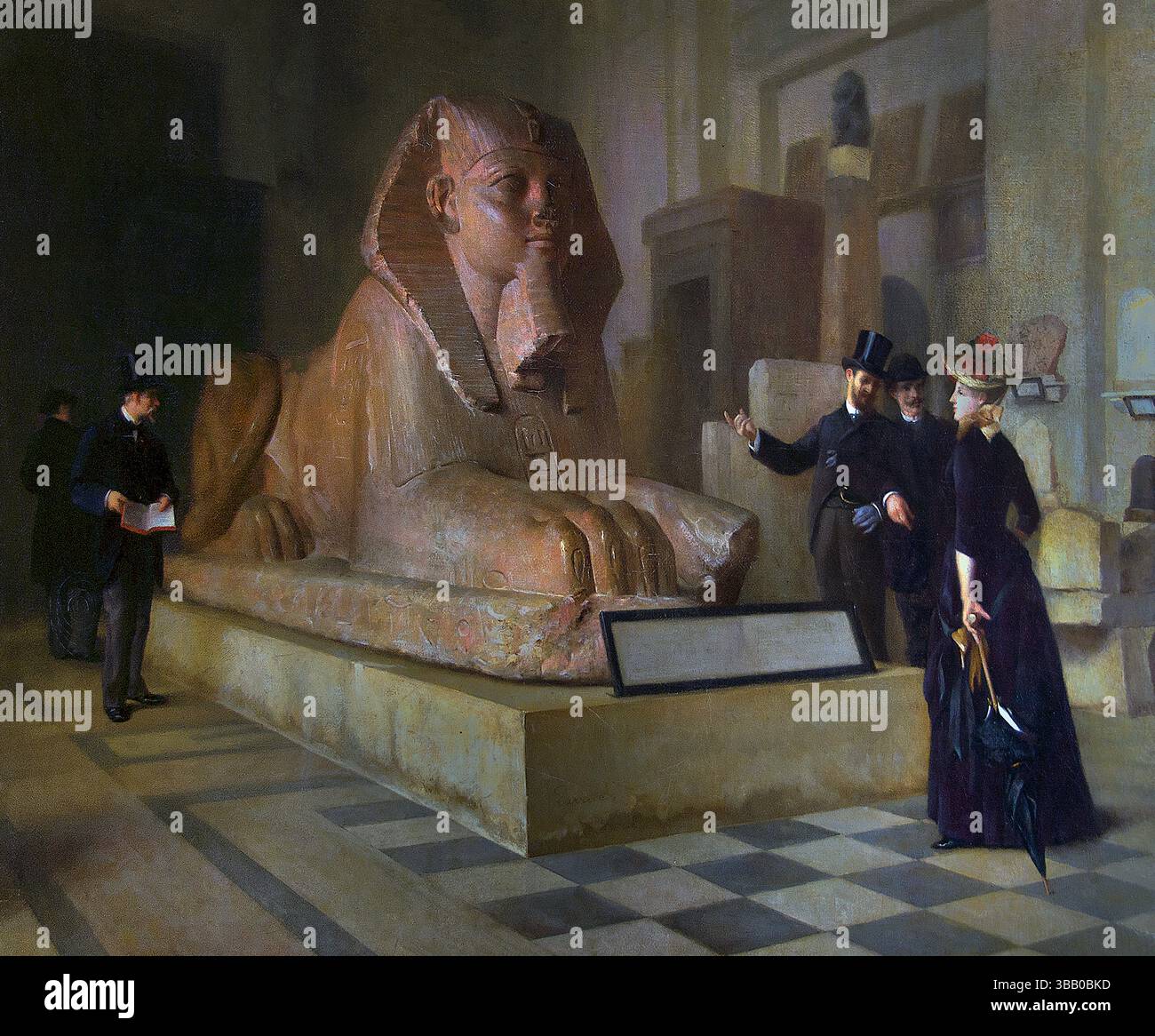 Salle égyptienne du Louvre par LARRUE William 1851 - 1935 France Musée Français Louvre . Banque D'Images