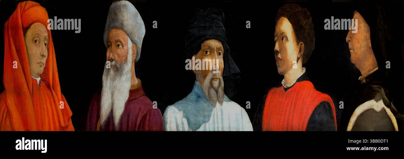 Florence 1500 5 maîtres de la Renaissance florentine Donatello Paolo Uccello Tommaso Masaccio Filippo Brunelleschi Musée Louvre . Banque D'Images