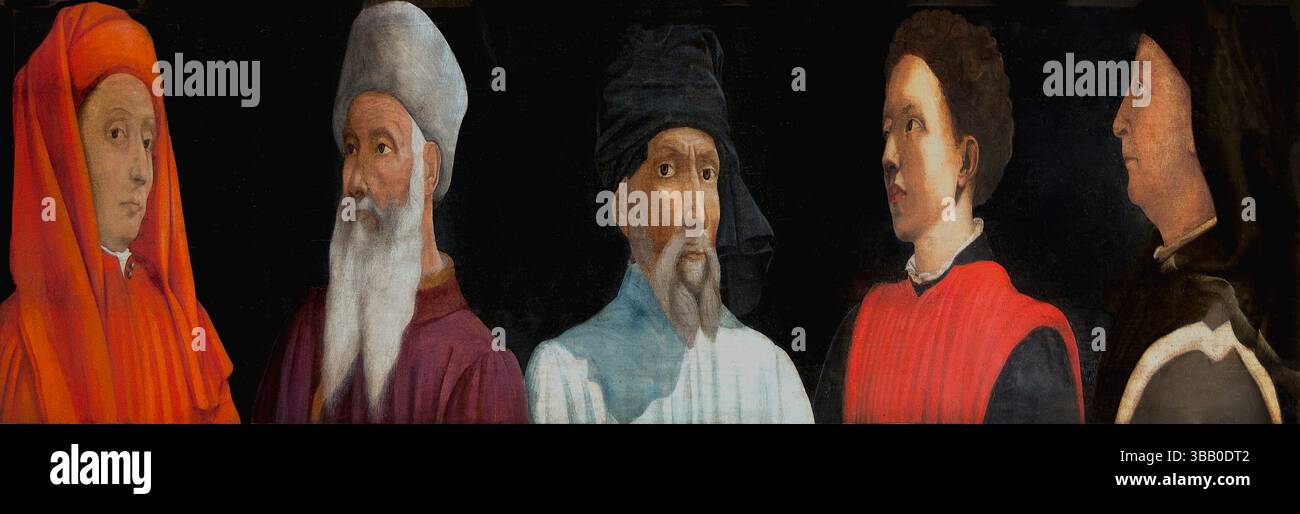Florence 1500 5 maîtres de la Renaissance florentine Donatello Paolo Uccello Tommaso Masaccio Filippo Brunelleschi Musée Louvre . Banque D'Images