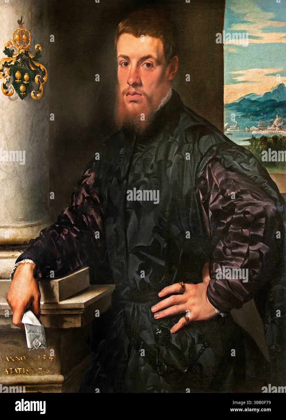 Portrait de Melchior von Brauweiler - Jan Steven van CALCAR 1499 – 1546 Allemagne Musée Louvre . Banque D'Images