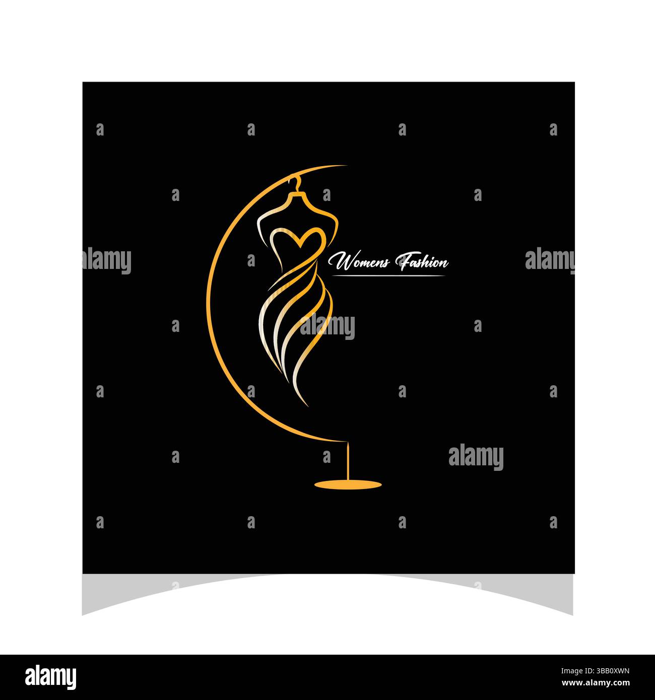 Design élégant du logo mode pour femme Illustration de Vecteur