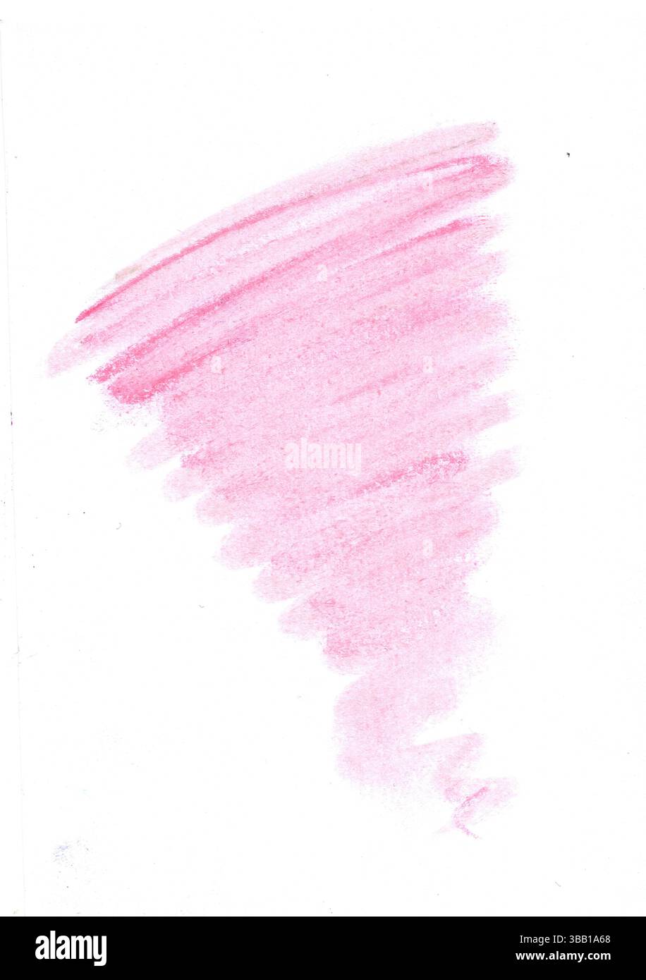 Un gribouillage de crayon coloré sur papier blanc. Banque D'Images