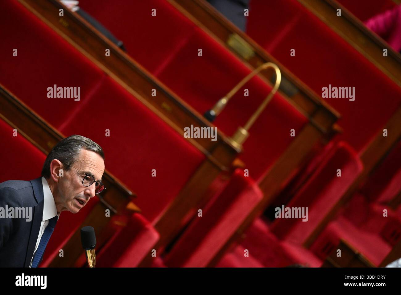 Paris, France. 13 mai 2025. Le ministre de l'intérieur, Bruno Retailleau lors des questions au Gouvernement à l'Assemblée nationale le 13 mai 2025 - 13/05/2025 - France/Ile-de-France (région)/Paris - Julien Mattia/le Pictorium crédit : LE Pictorium/Alamy Live News Banque D'Images