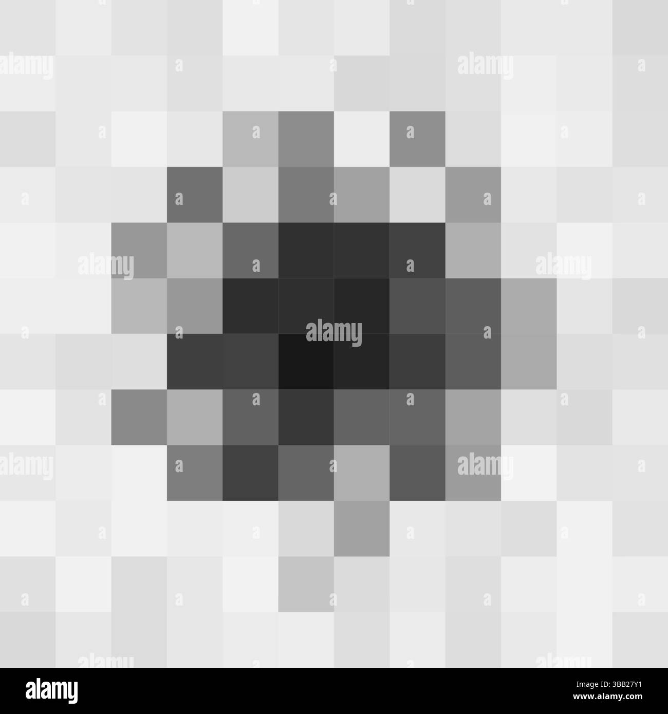 Flou du motif de censure des clusters de pixels. Bruit numérique abstrait imitant une zone de blocage d'IA, une distorsion de signal neuronal ou une zone de contenu supprimée Illustration de Vecteur