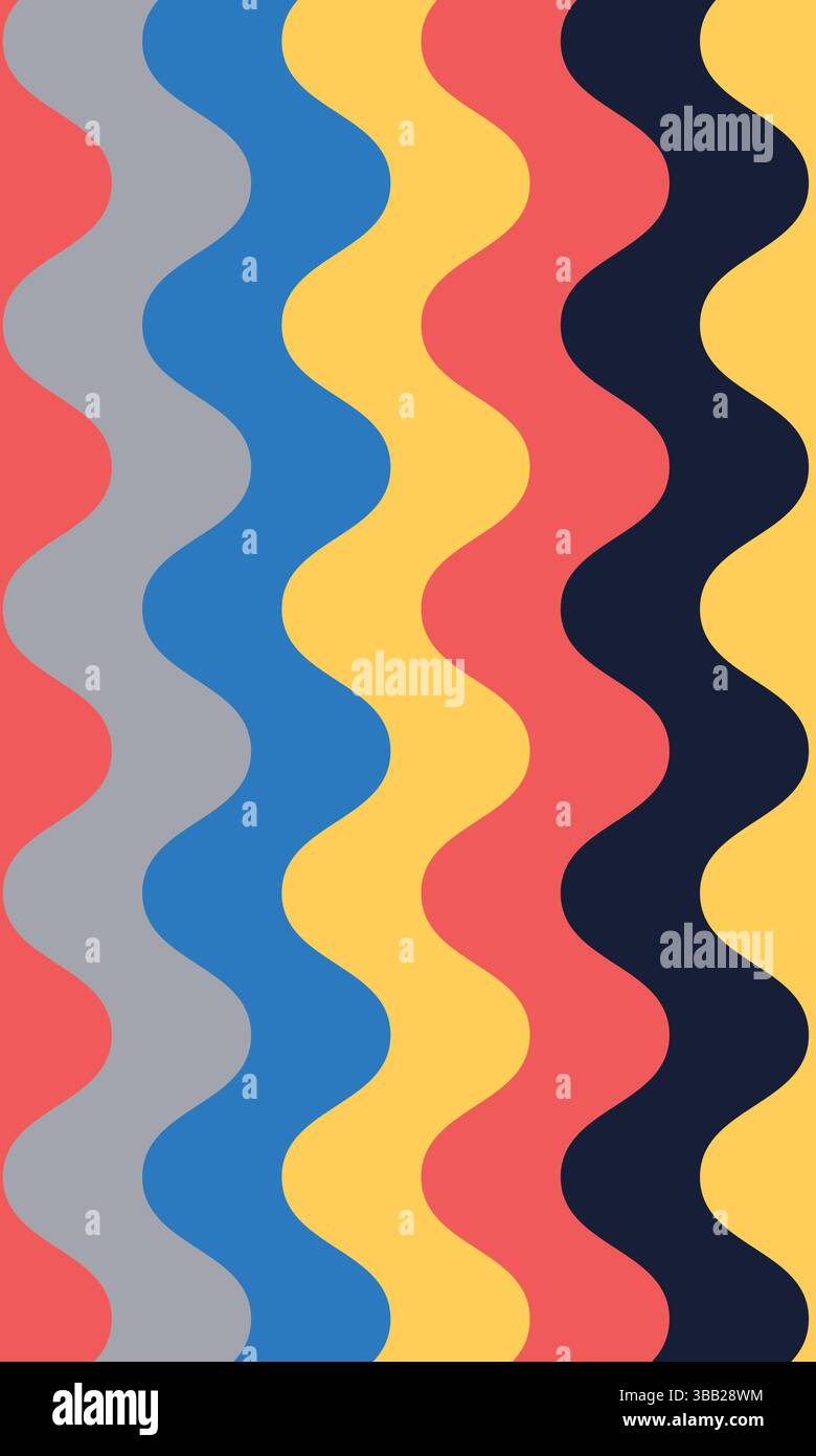 Fond de motif coloré de style Bauhaus, design abstrait moderne géométrique simple Illustration de Vecteur