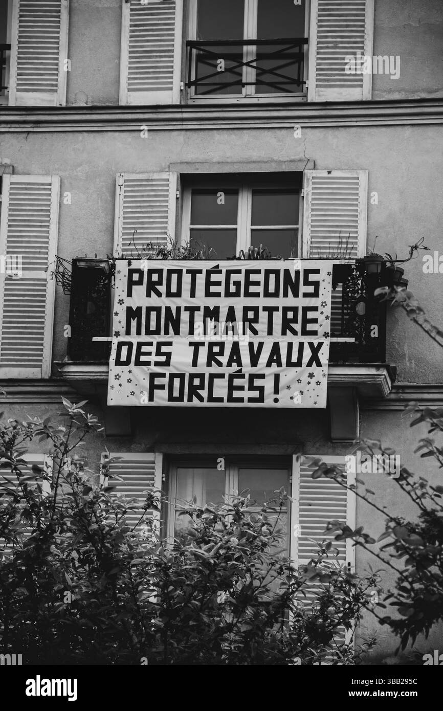 Quartier de Montmartre à Paris, France Banque D'Images