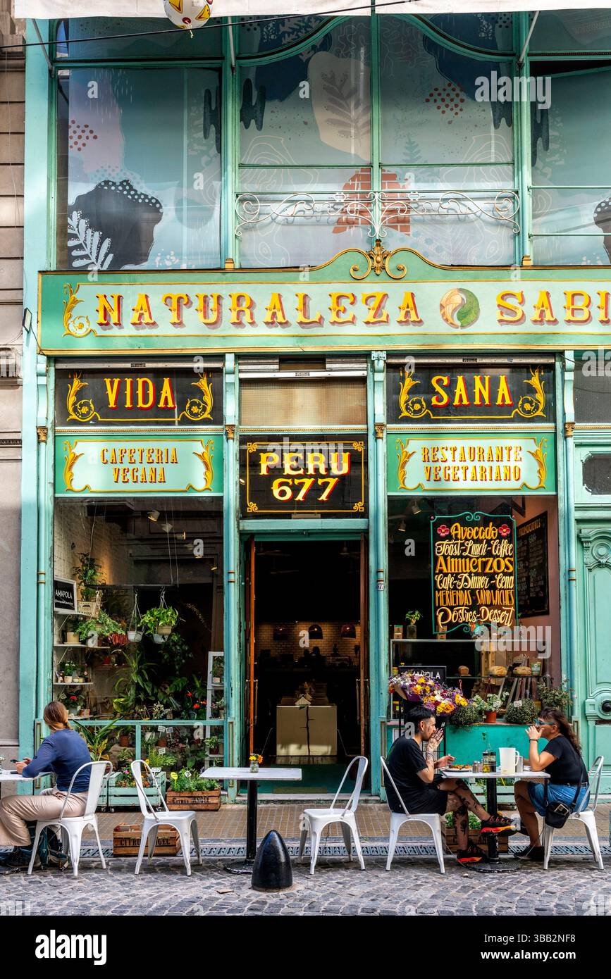 Naturaleza Sabia Café/Restaurant, Buenos Aires, Argentine. Banque D'Images