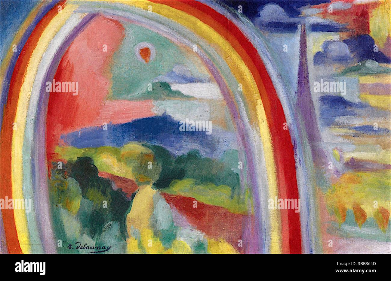 Robert Delaunay - Paris avec Rainbow - 1914 - Collection particulière Banque D'Images