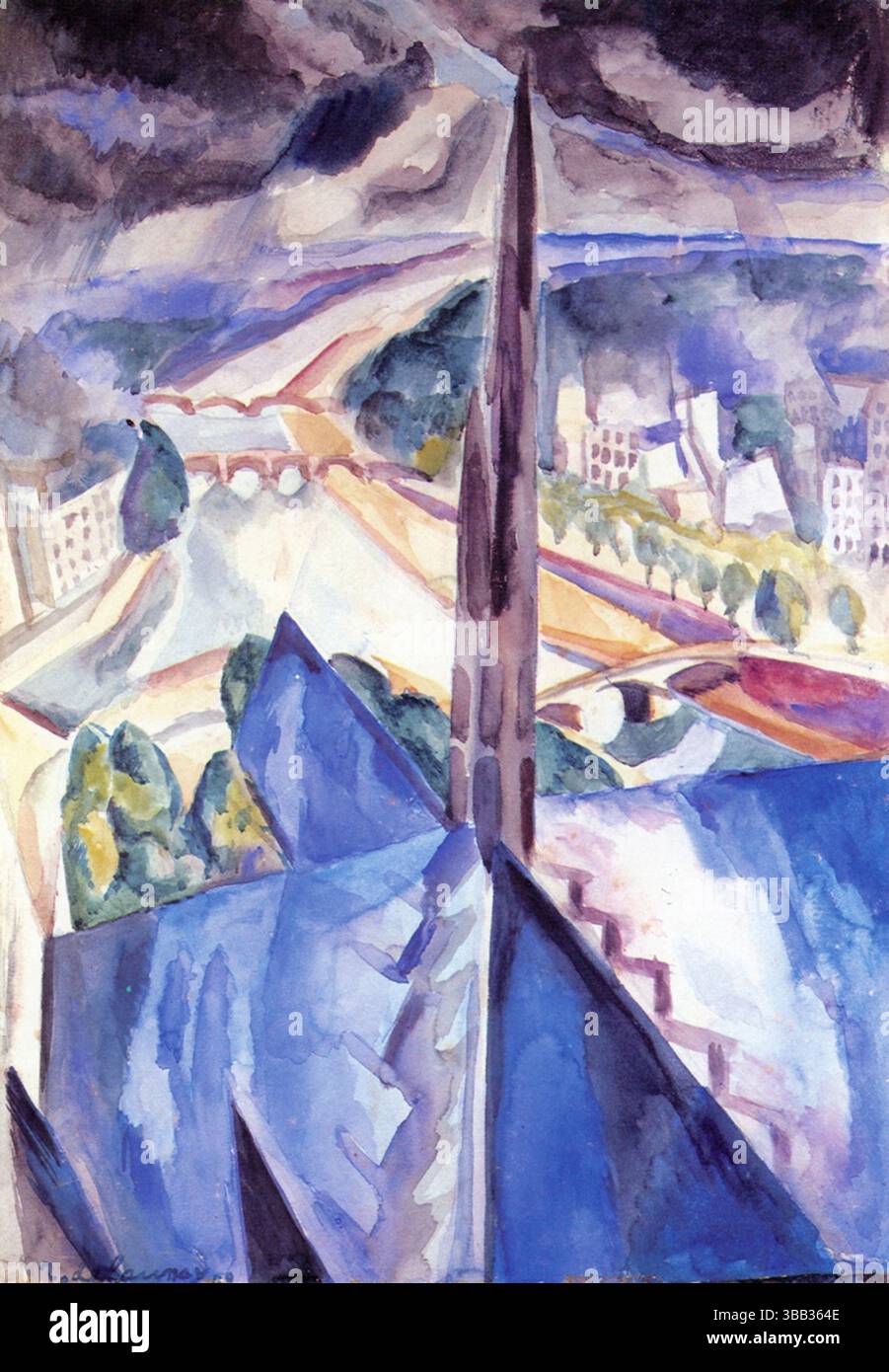 Robert Delaunay - la flèche de notre Dame - 1909 - Collection particulière Banque D'Images