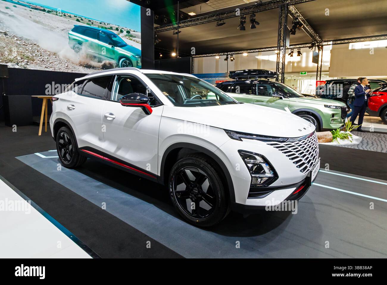 Chery Omoda C5 (2024) voiture VUS électrique compacte multisegment au salon de l'automobile de Bruxelles. Bruxelles, Belgique - 10 janvier 2025. Banque D'Images