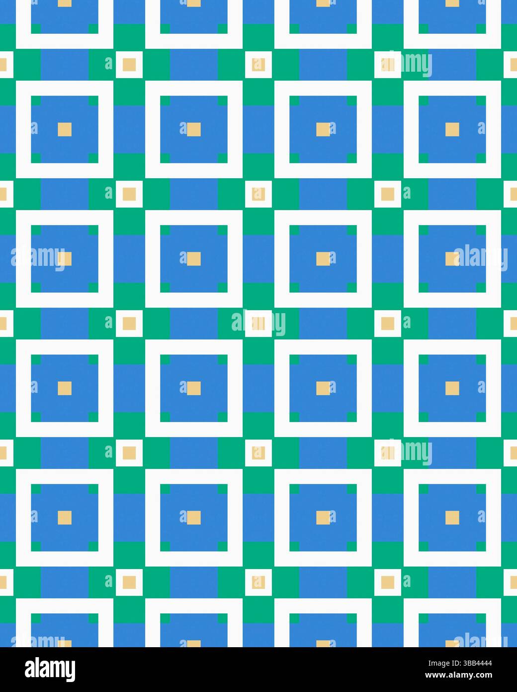 Un design géométrique lumineux et dynamique met en valeur un motif répétitif de carrés et de rectangles dans des couleurs vives. Banque D'Images