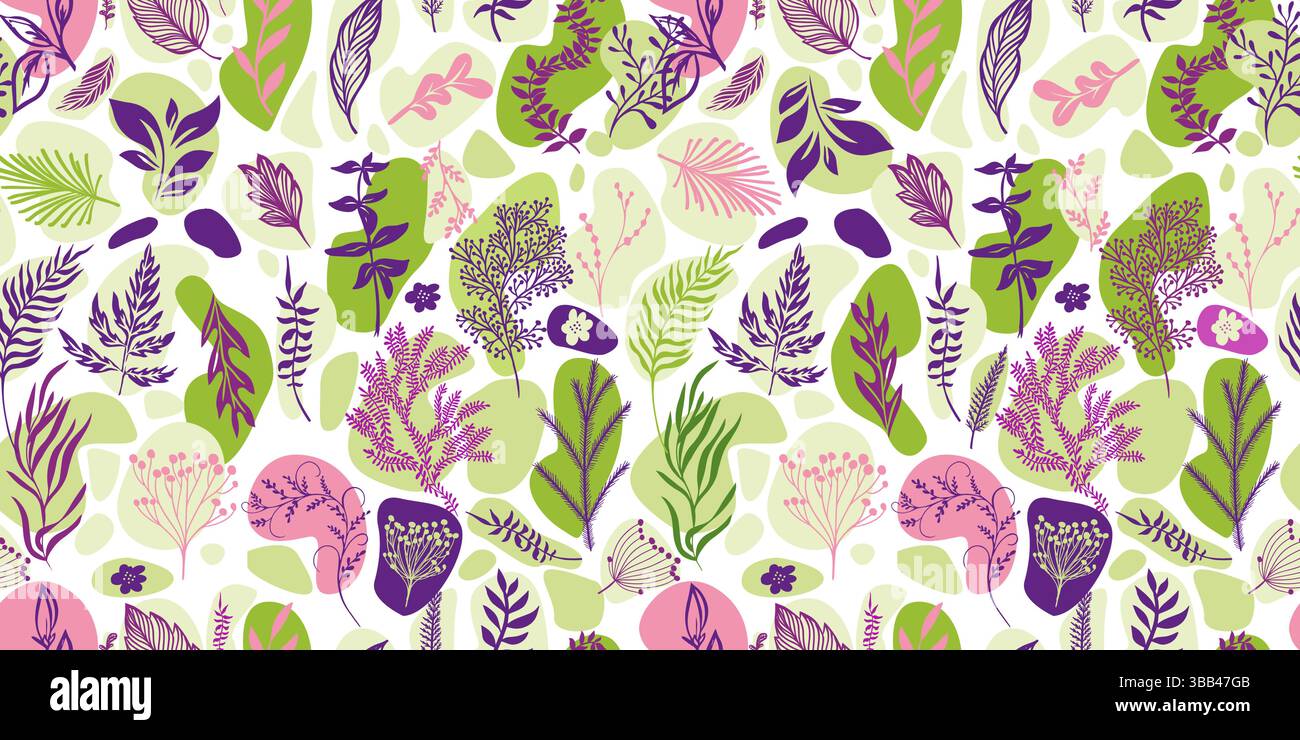 Fleurs de fond sans couture multicolore graphique. dessiné à la main. Pas ai, illustration vectorielle Illustration de Vecteur