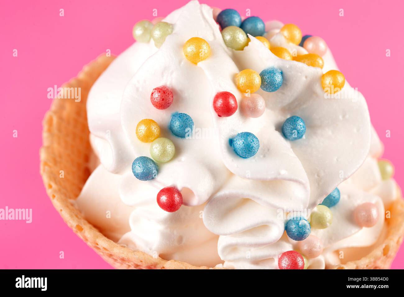Glaces en cornet gaufré Banque D'Images
