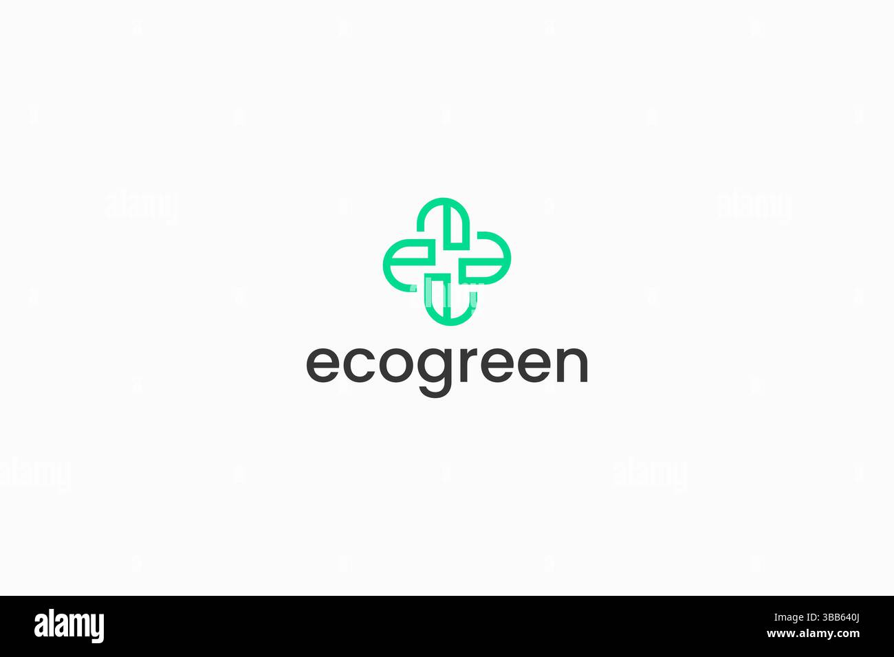 Logotype concept de lettre E et G pour Eco Green Fresh Design Template Illustration de Vecteur