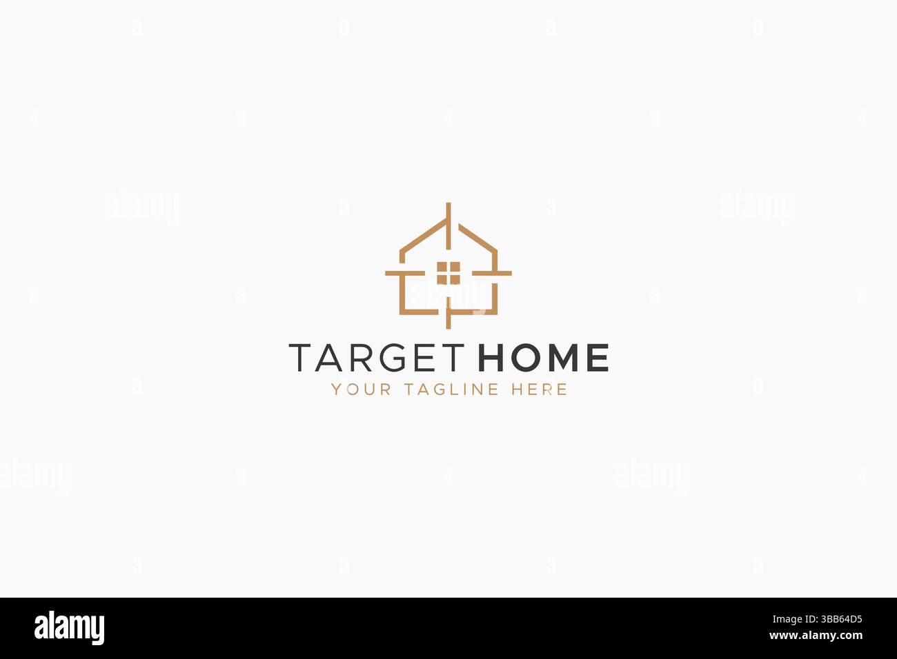 Concept de logo Target Home identité de marque pour les entreprises immobilières Illustration de Vecteur