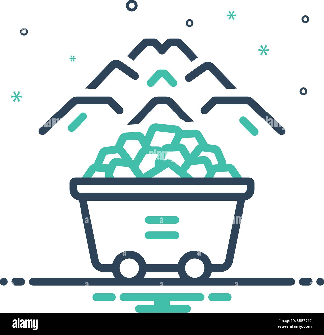 Icône pour Coalpit, charbon Illustration de Vecteur