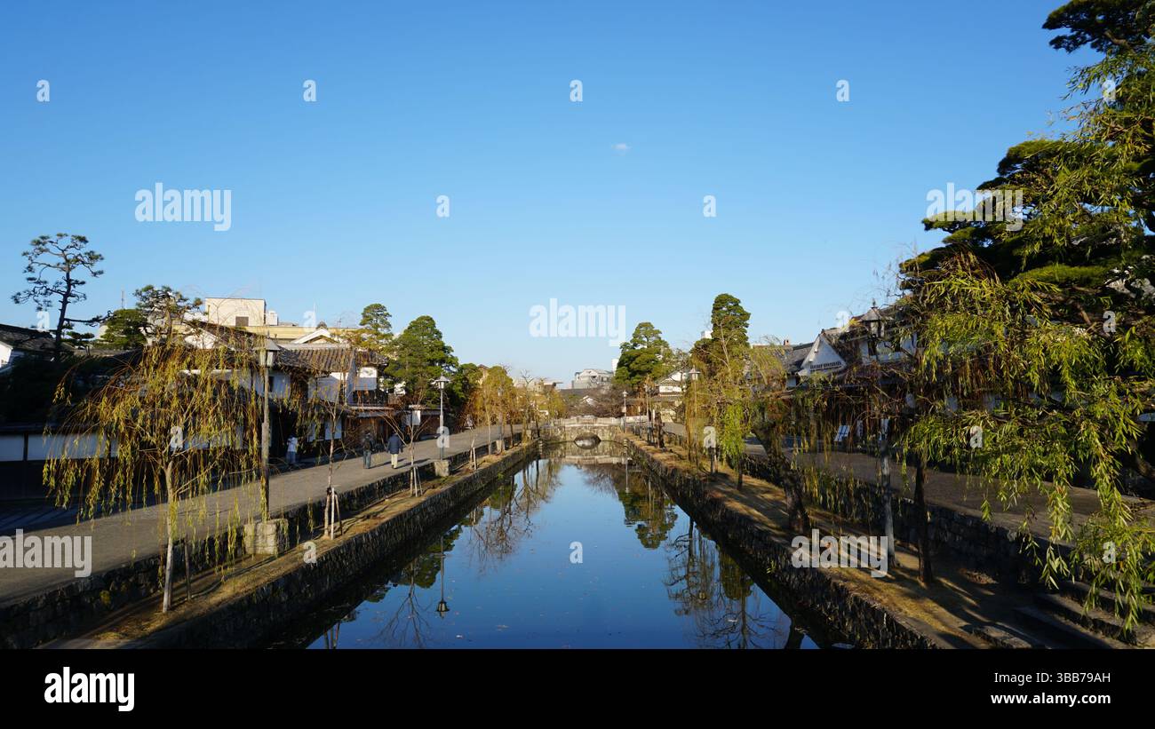Kurashiki Bikan Historical Quarter – ville traditionnelle japonaise des canaux Banque D'Images