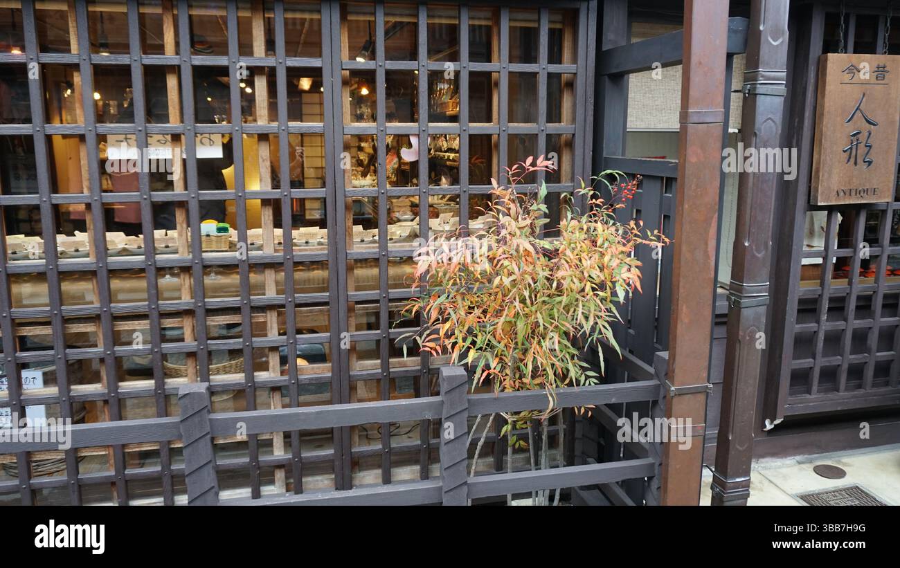 Takayama Cityscape : mélange de tradition et de nature Banque D'Images