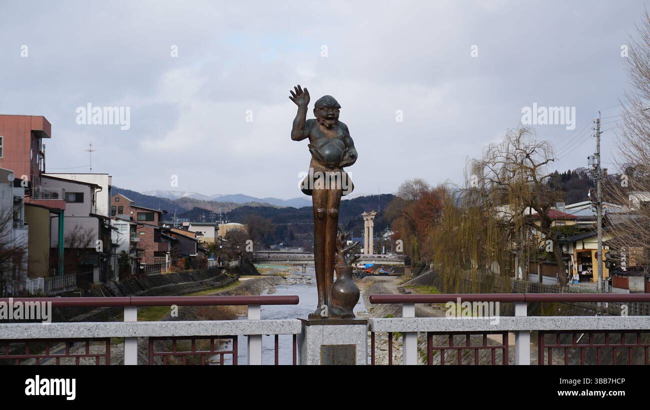 Takayama Cityscape : mélange de tradition et de nature Banque D'Images