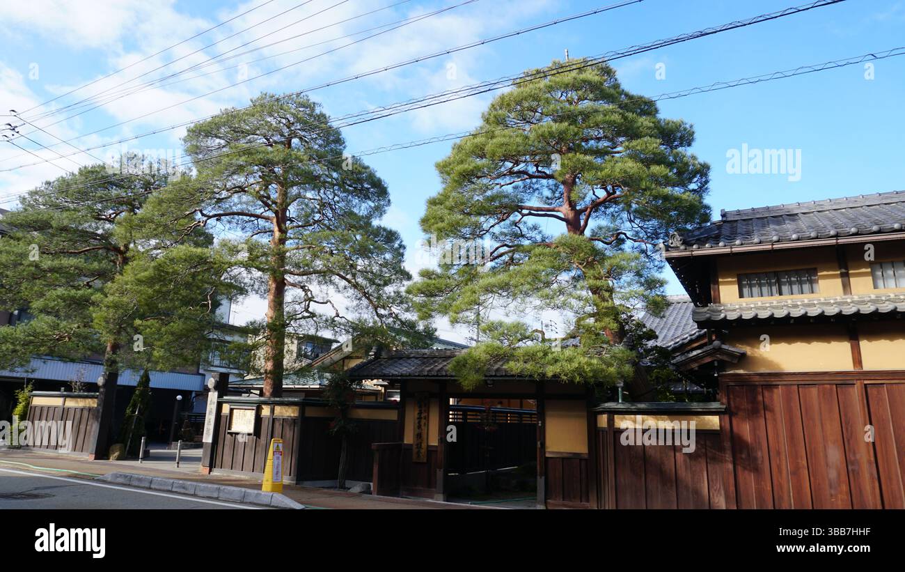 Takayama Cityscape : mélange de tradition et de nature Banque D'Images