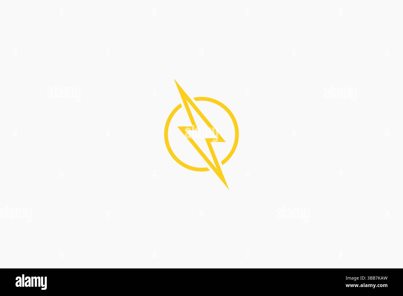 Thunder Yellow Flash Bold Sign symbole pour le logo d'entreprise de l'énergie électrique Illustration de Vecteur