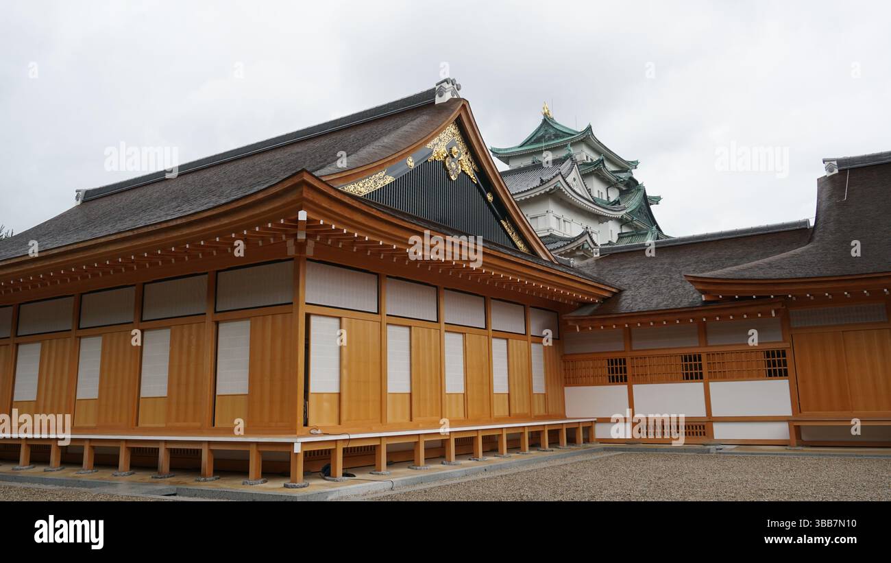 Château de Nagoya Palais Honmaru – architecture traditionnelle japonaise et histoire Banque D'Images