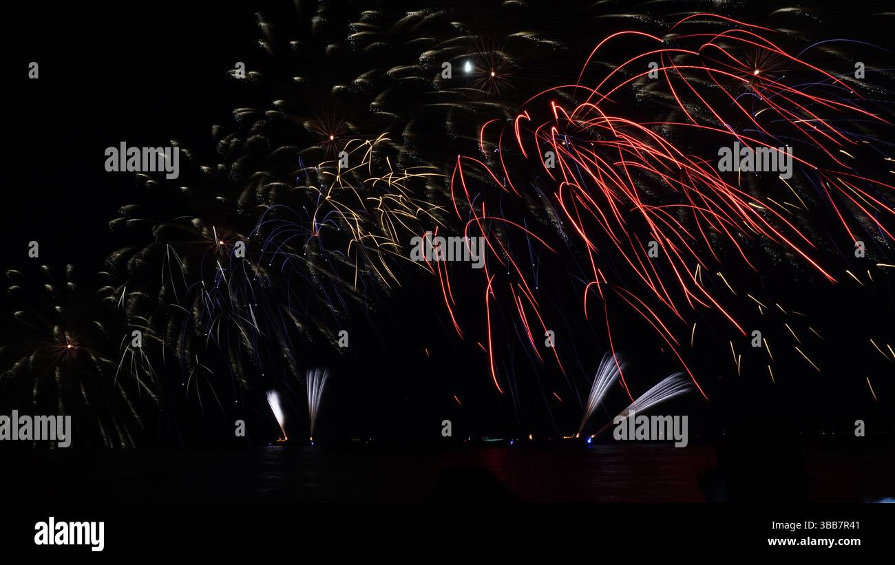 Festival des feux d'artifice d'été au Japon Banque D'Images