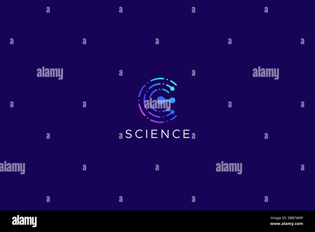 Lettre abstraite C avec circuit électrique de ligne et bouton d'alimentation pour le logo d'entreprise Science et technologie Illustration de Vecteur