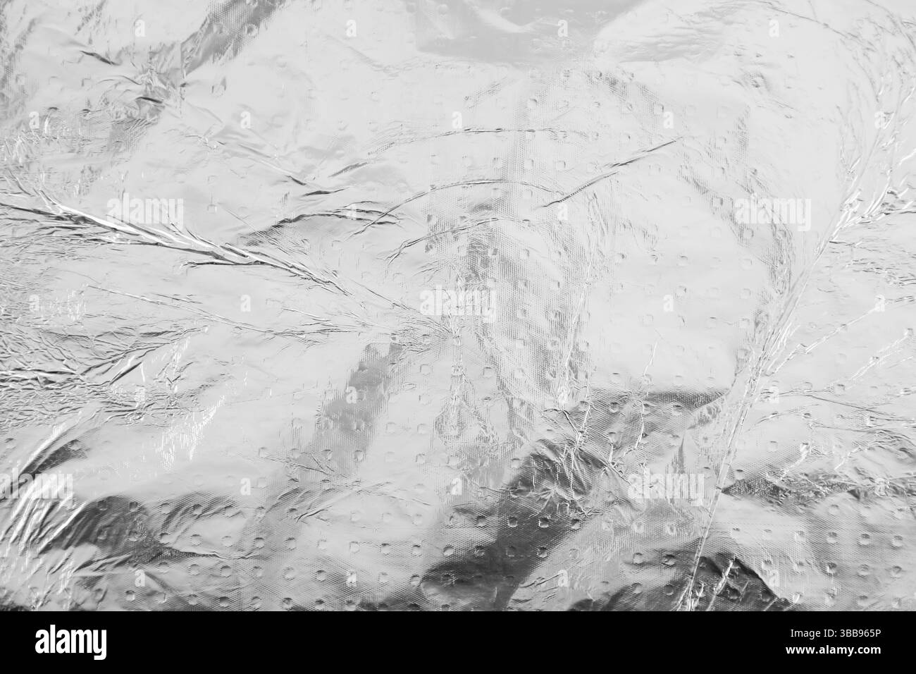 Feuille d'aluminium froissée comme arrière-plan, vue de dessus Banque D'Images