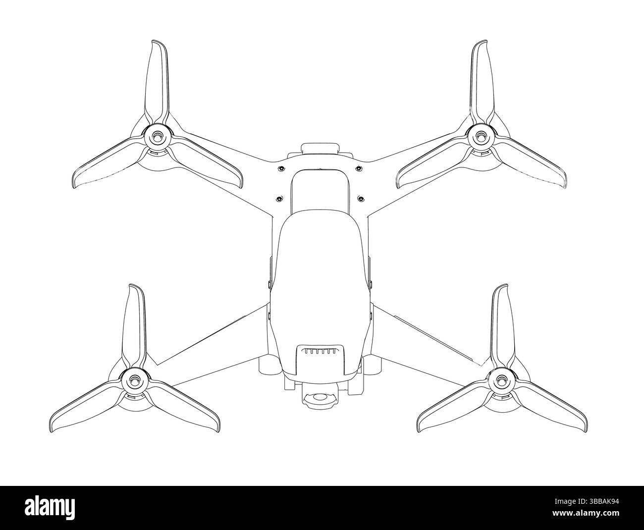 Dessin d'un drone à quatre hélices. Le drone est blanc et noir Illustration de Vecteur Dessin d'un drone à quatre hélices. Le drone est blanc et noir Illustration de Vecteur