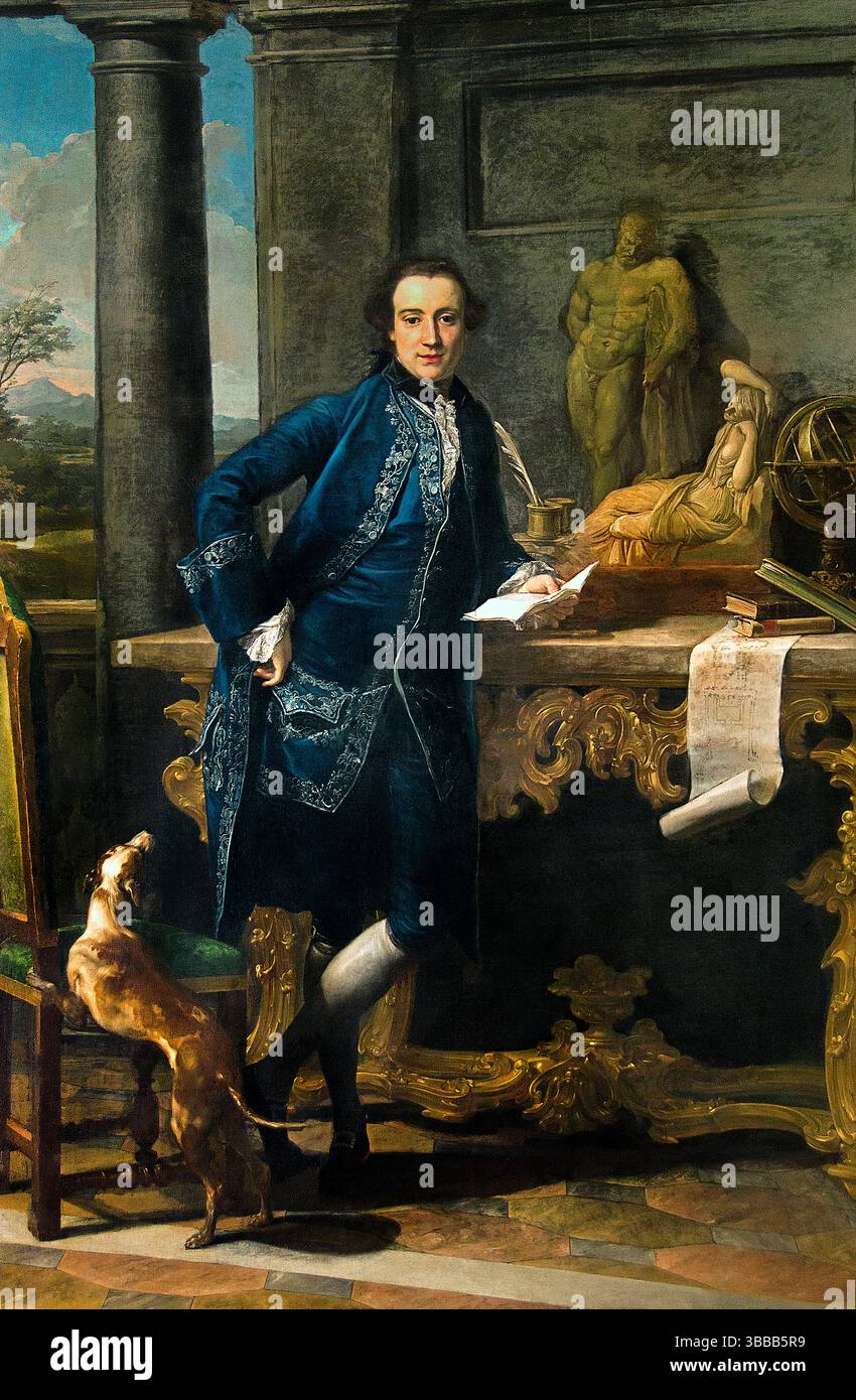 Charles Joseph Crowle, 1738-1811, par, Pompeo Batoni, Italie, Italien, Charles Joseph Crowle (1738-1811) était un avocat et homme politique britannique, connu pour son portrait peint par Pompeo Batoni et son temps sur le Grand Tour. Il a été député de Richmond, Yorkshire et Harristown à la Chambre des communes irlandaise. Banque D'Images