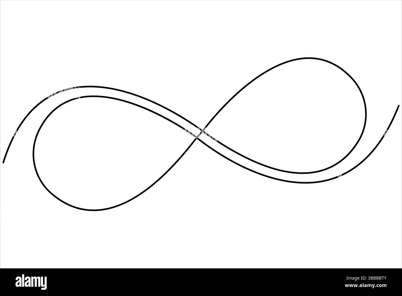 Symbole d'infini concept de ligne continue unique d'éternité illimitée. Illustration vectorielle d'une ligne Illustration de Vecteur