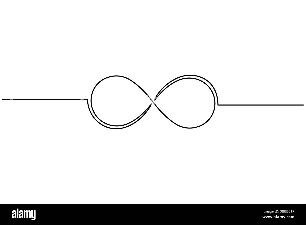 Symbole d'infini concept de ligne continue unique d'éternité illimitée. Illustration vectorielle d'une ligne Illustration de Vecteur