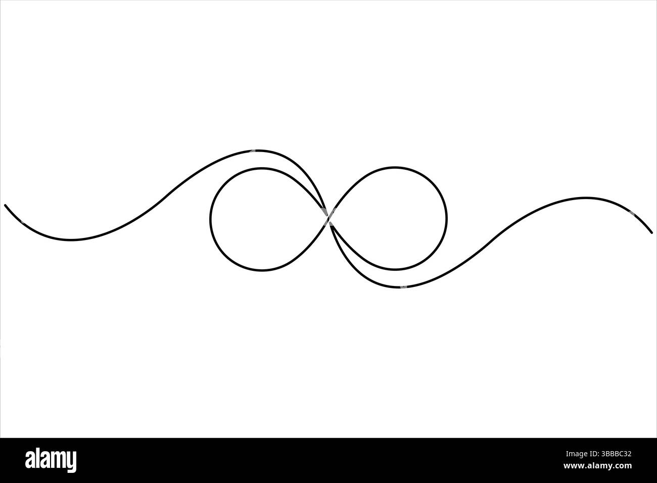 Symbole d'infini concept de ligne continue unique d'éternité illimitée. Illustration vectorielle d'une ligne Illustration de Vecteur